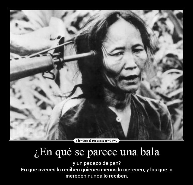 ¿En qué se parece una bala -