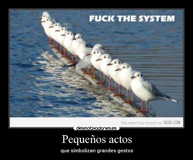 Pequeños actos - que simbolizan grandes gestos