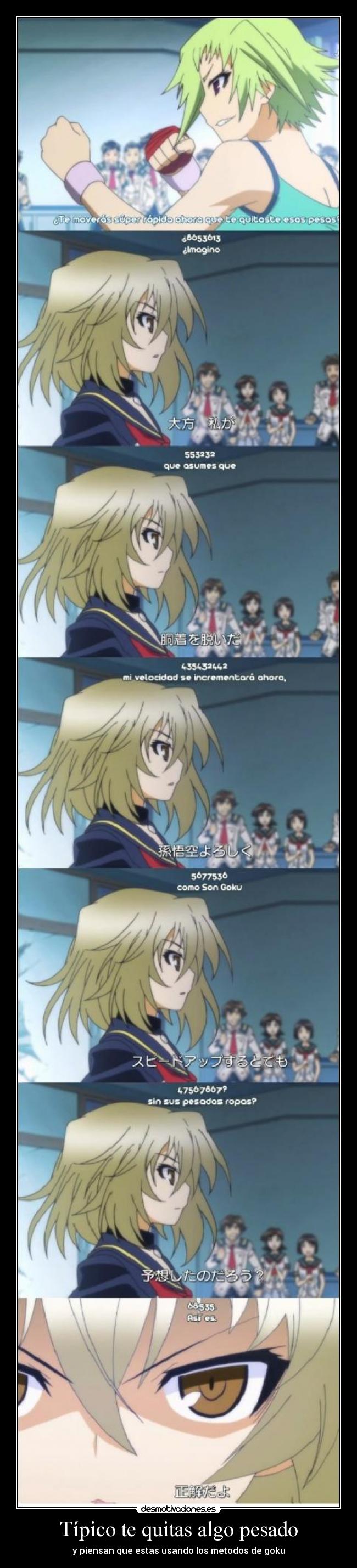 carteles anime shinigamisempai medaka box abnormal goku sus metodos para entrenar dragon ball desmotivaciones