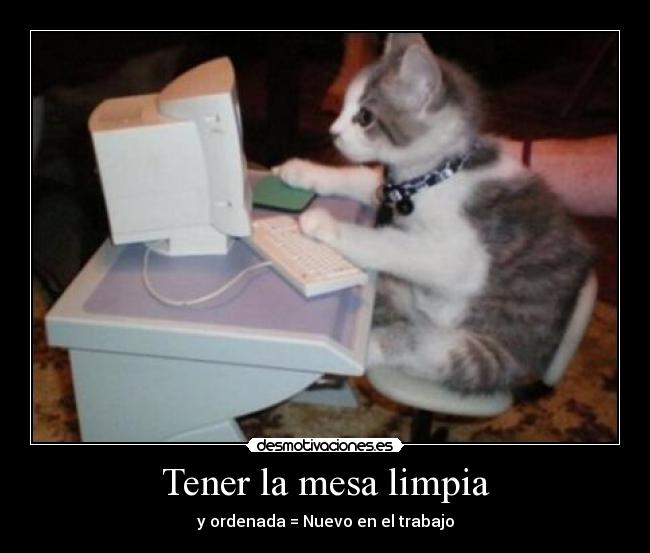 Tener la mesa limpia -