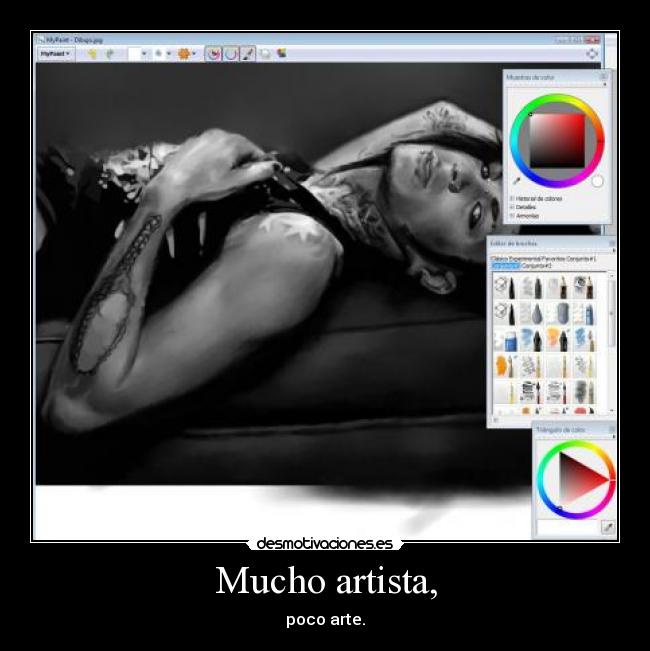 Mucho artista, - poco arte.