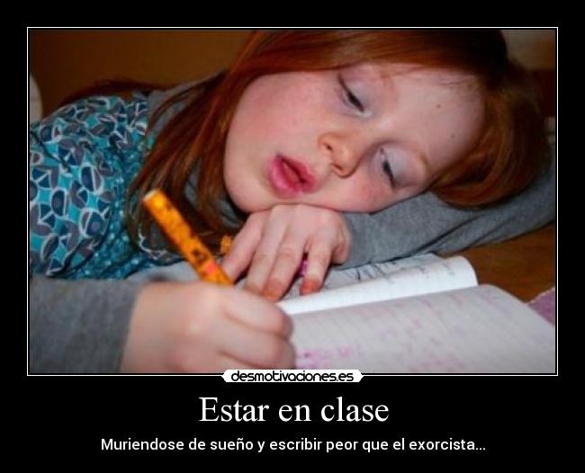 Estar en clase -