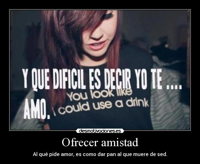 Ofrecer amistad -