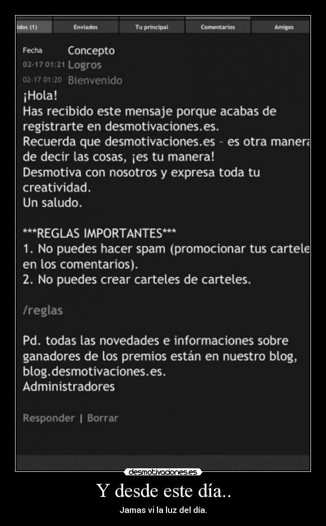 Y desde este día.. -