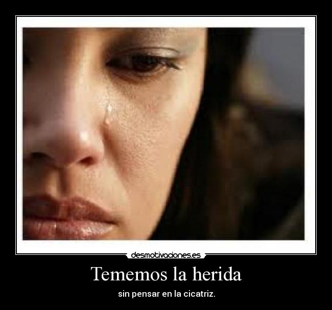 Tememos la herida - sin pensar en la cicatriz.