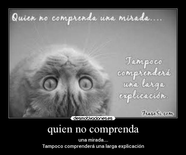 quien no comprenda -