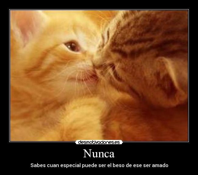 Nunca - Sabes cuan especial puede ser el beso de ese ser amado