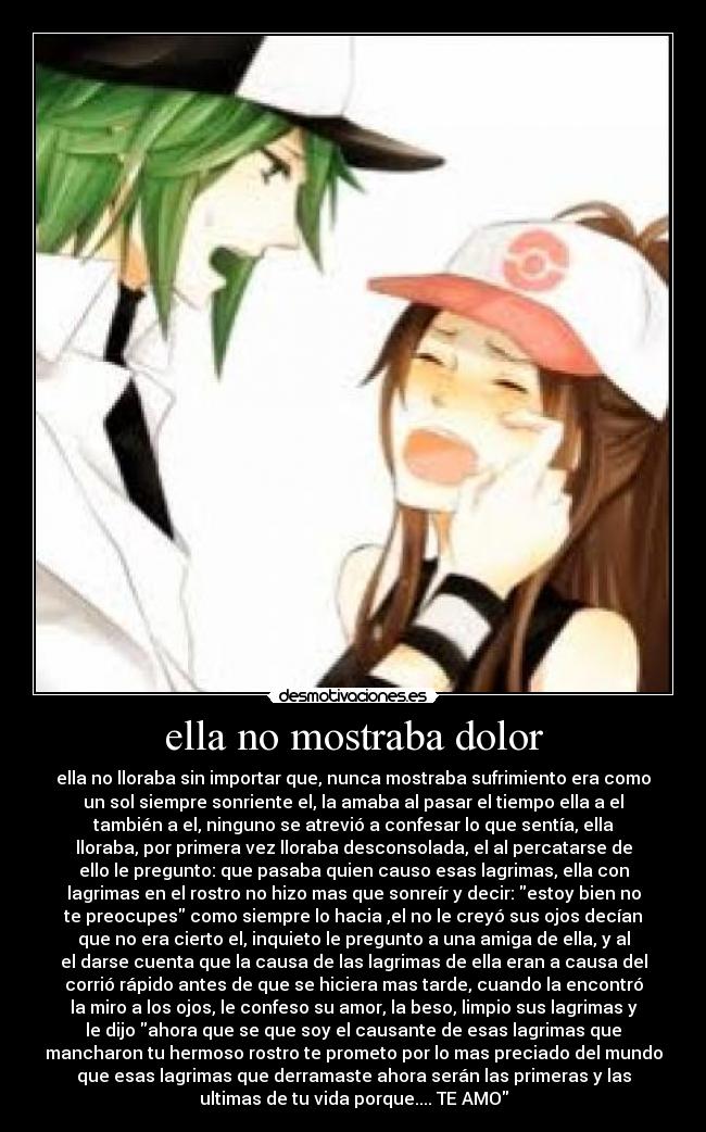 ella no mostraba dolor -