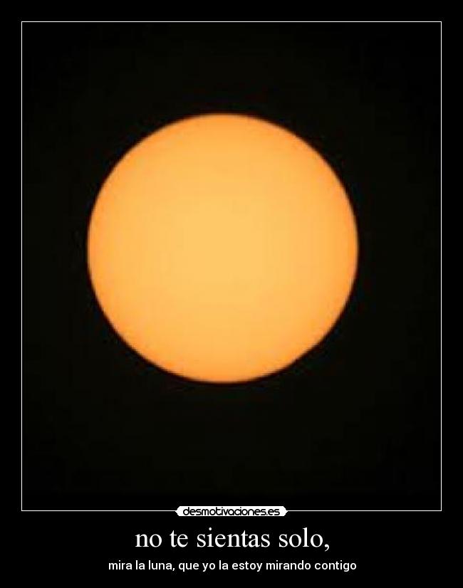 no te sientas solo, -