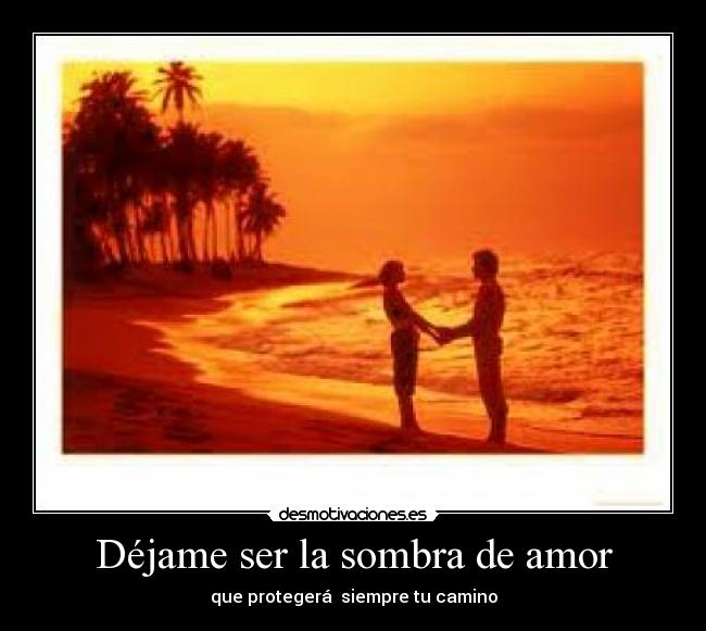 Déjame ser la sombra de amor - que protegerá siempre tu camino