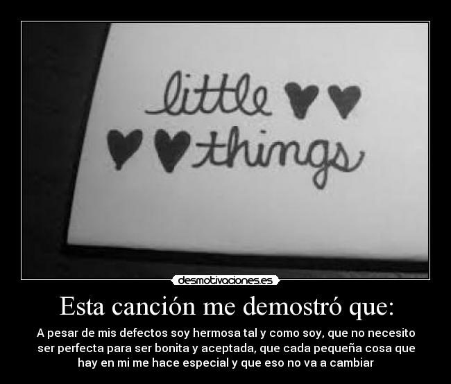 Esta canción me demostró que: -