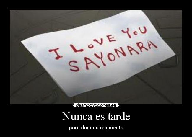 Nunca es tarde -