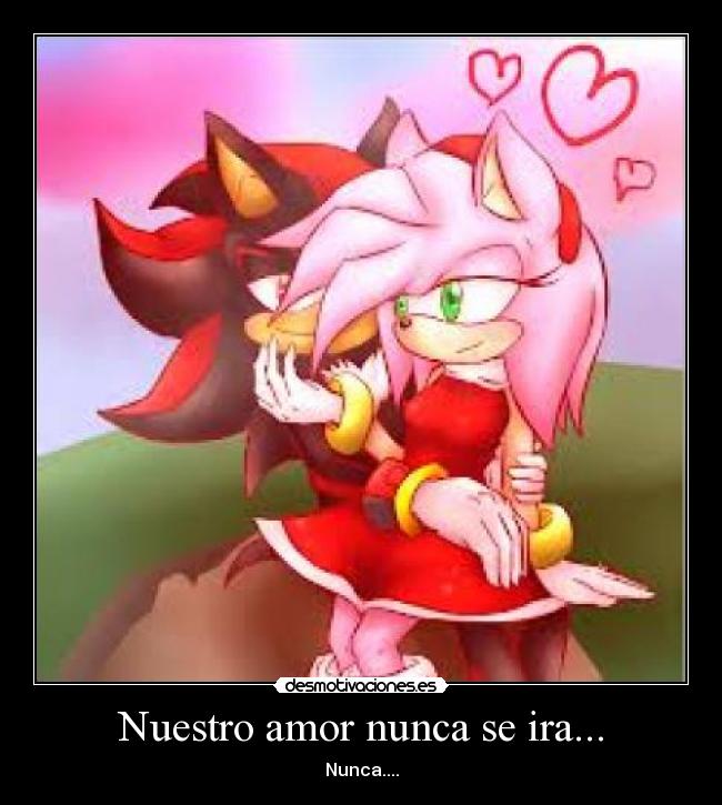 Nuestro amor nunca se ira... - Nunca....