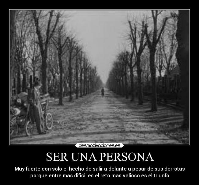 SER UNA PERSONA -