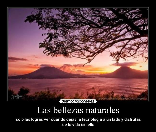 Las bellezas naturales - solo las logras ver cuando dejas la tecnología a un lado y disfrutas de la vida sin ella