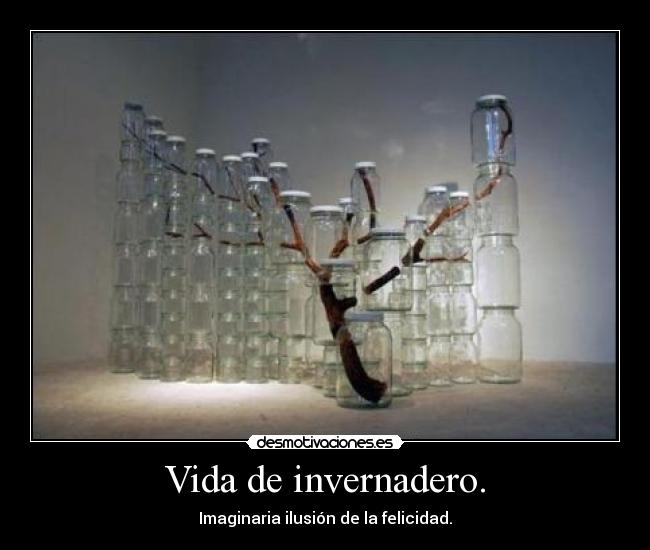 Vida de invernadero. - Imaginaria ilusión de la felicidad.