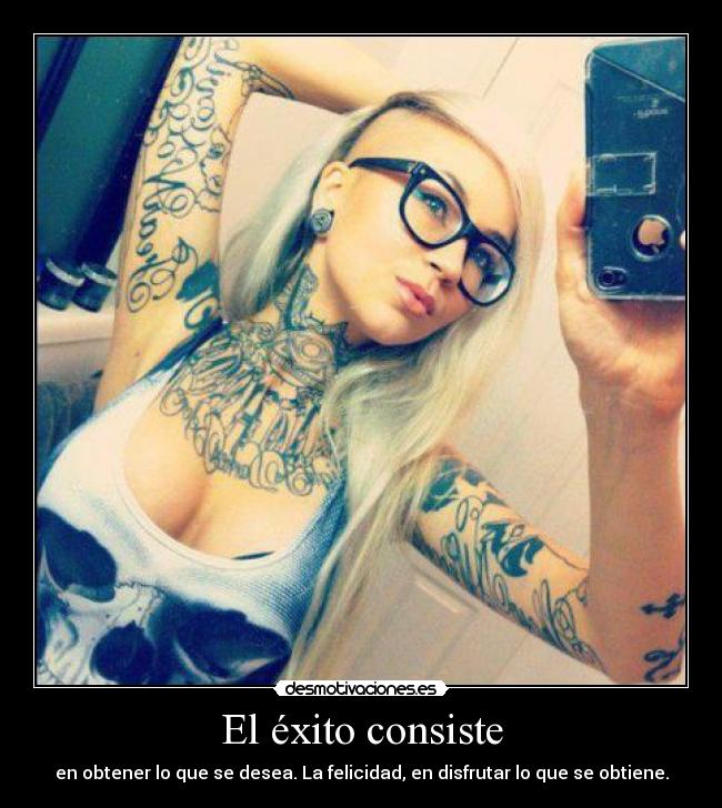 El éxito consiste -