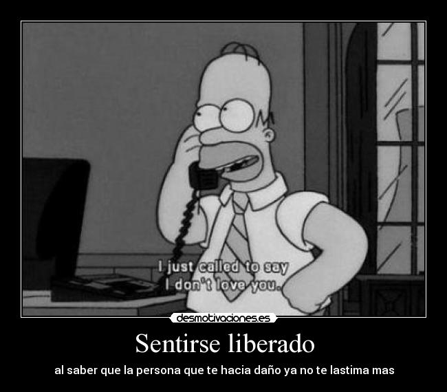 Sentirse liberado -