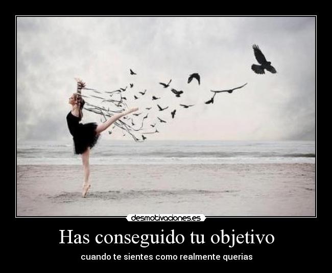 Has conseguido tu objetivo - cuando te sientes como realmente querias