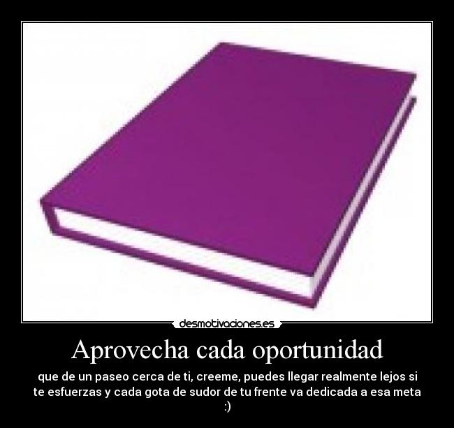 Aprovecha cada oportunidad - 