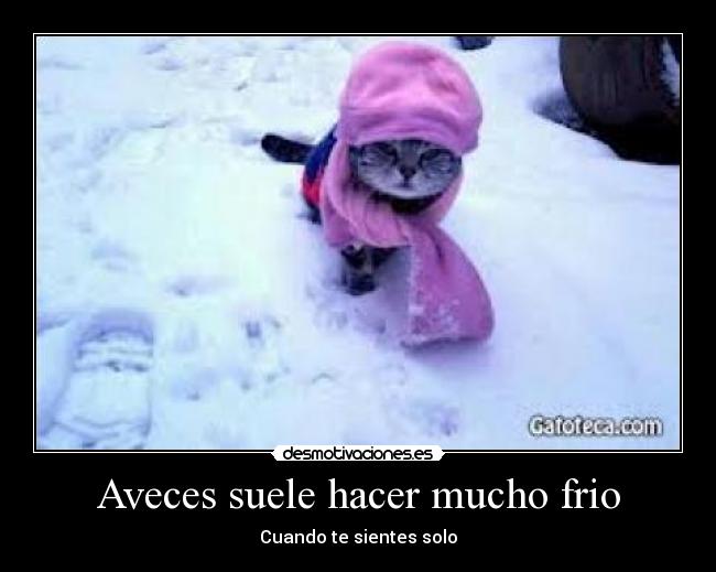 Aveces suele hacer mucho frio - Cuando te sientes solo