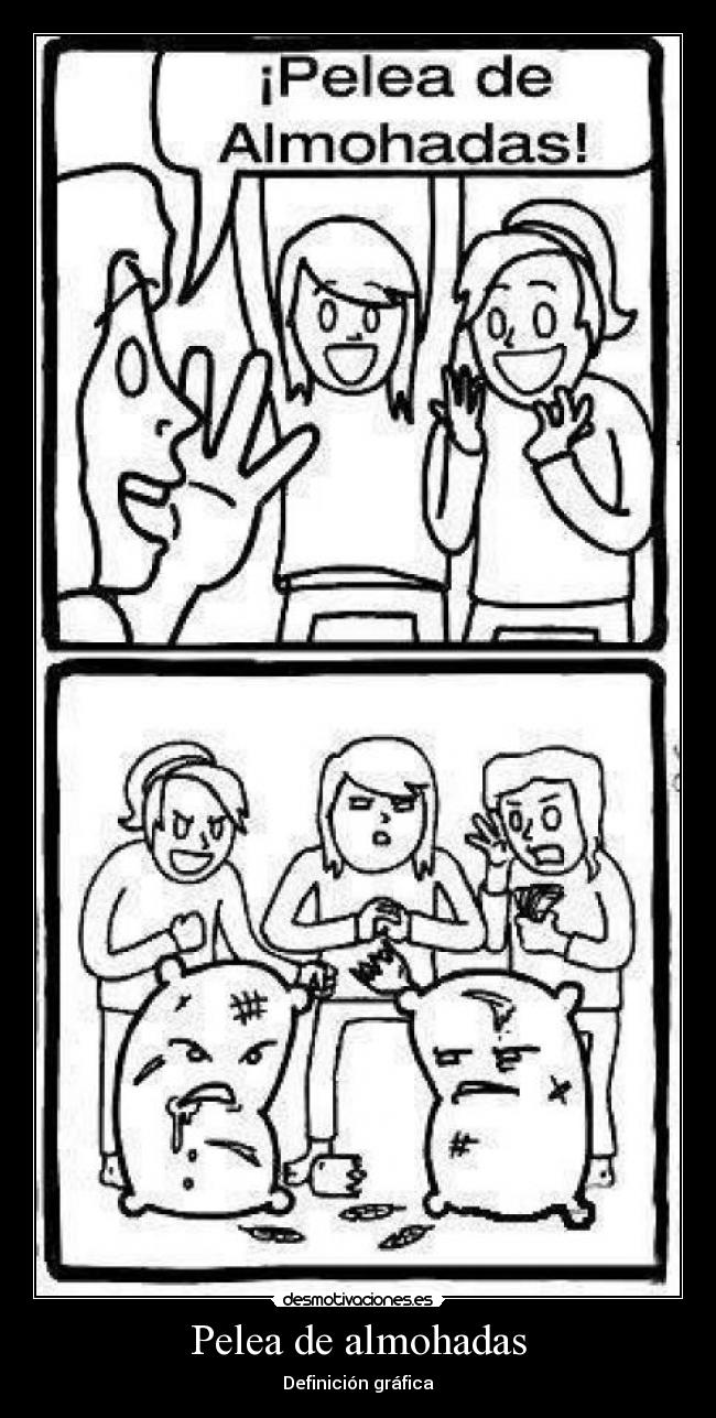 Pelea de almohadas - Definición gráfica