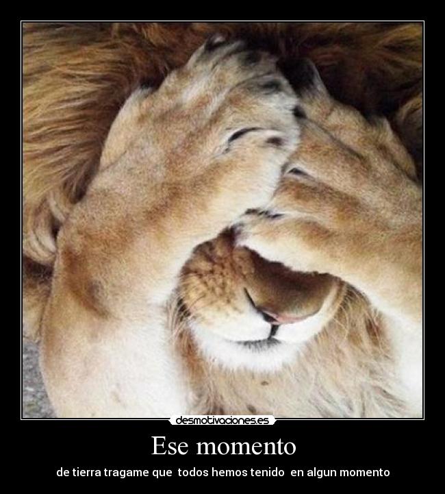 Ese momento - de tierra tragame que todos hemos tenido en algun momento