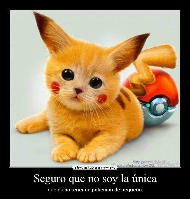 Seguro que no soy la única - que quiso tener un pokemon de pequeña.