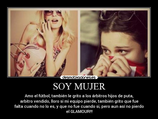 carteles mujer futbol desmotivaciones