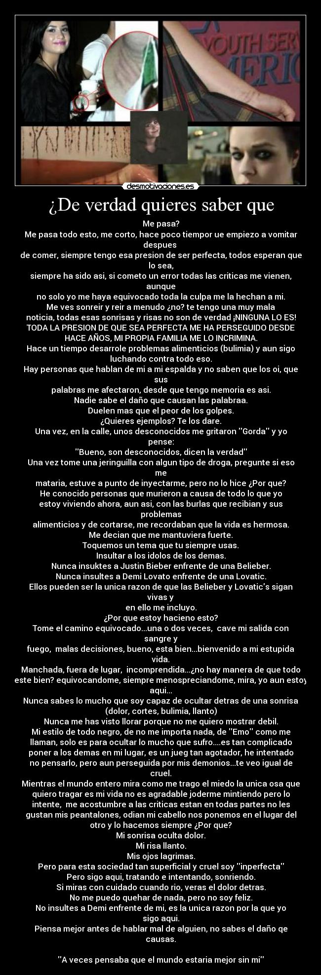 ¿De verdad quieres saber que - 