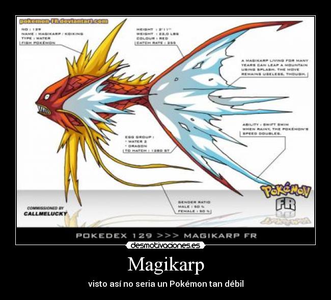 Magikarp - visto así no seria un Pokémon tan débil
