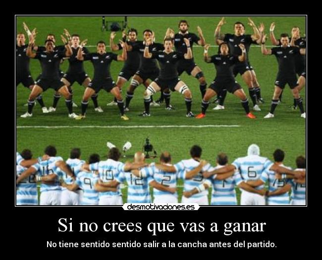Si no crees que vas a ganar -