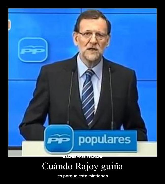 Cuándo Rajoy guiña -