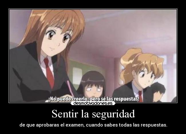 Sentir la seguridad -