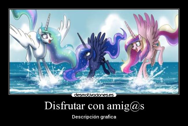 Disfrutar con amig@s - Descripción grafica