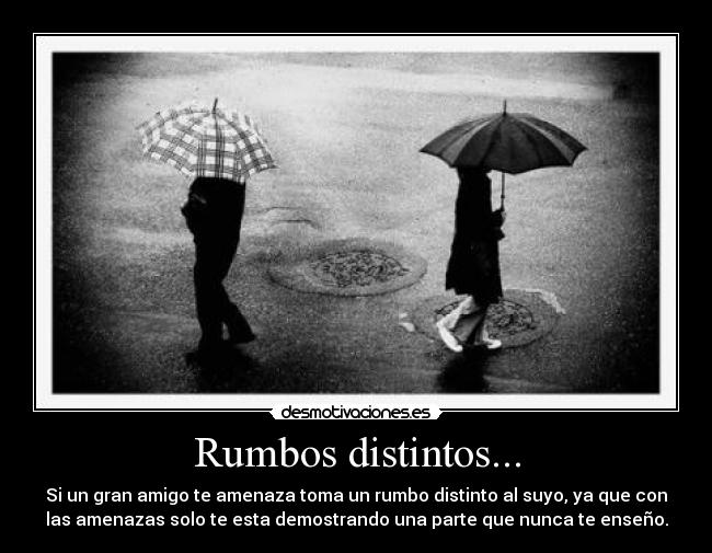 Rumbos distintos... - 