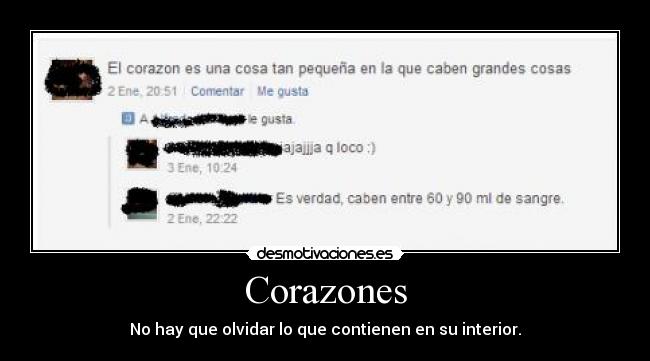 Corazones - No hay que olvidar lo que contienen en su interior.