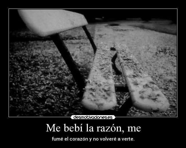Me bebí la razón, me - 
