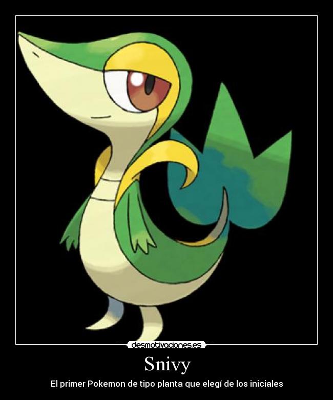 Snivy - El primer Pokemon de tipo planta que elegí de los iniciales