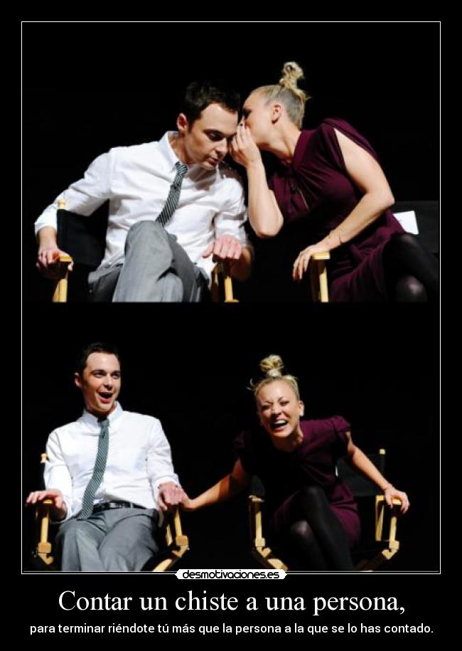 Contar un chiste a una persona, - 