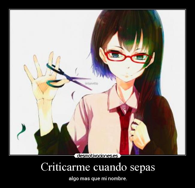 Criticarme cuando sepas - 