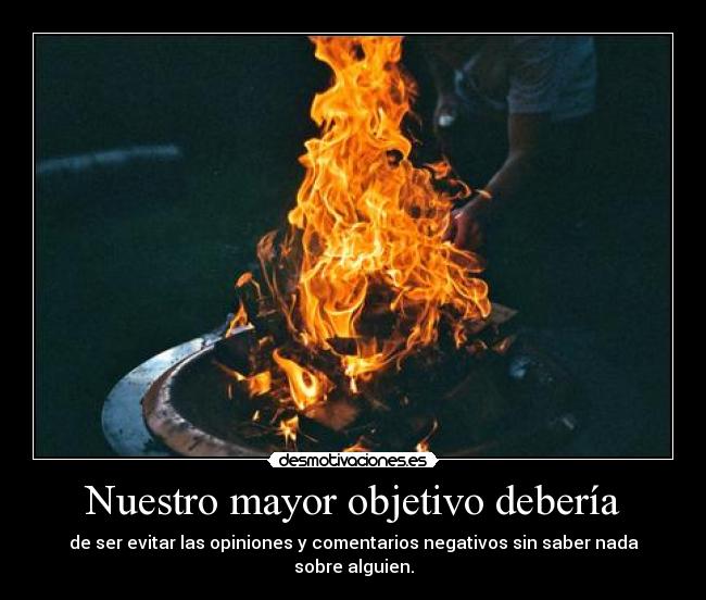 Nuestro mayor objetivo debería -