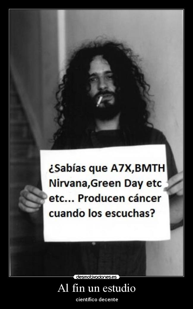 Al fin un estudio - científico decente