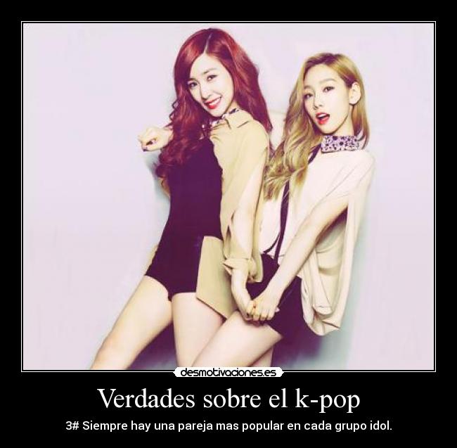 Verdades sobre el k-pop - 3# Siempre hay una pareja mas popular en cada grupo idol.