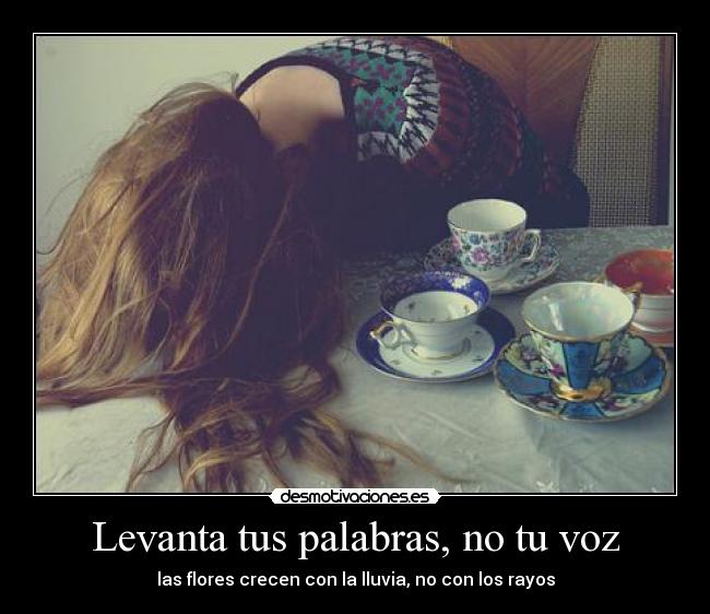Levanta tus palabras, no tu voz - 