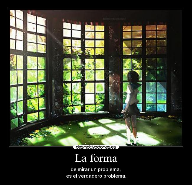 carteles anime manga plantas forma mirar problema verdadero problema desmotivaciones