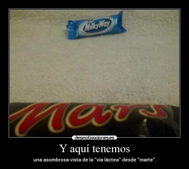 Y aquí tenemos - una asombrosa vista de la vía láctea desde marte.