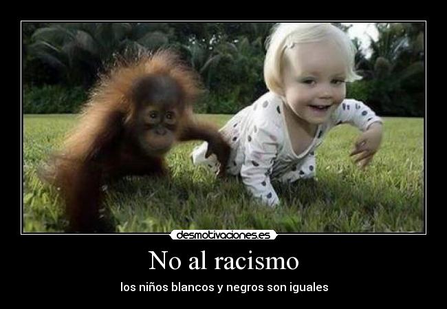 No al racismo - los niños blancos y negros son iguales