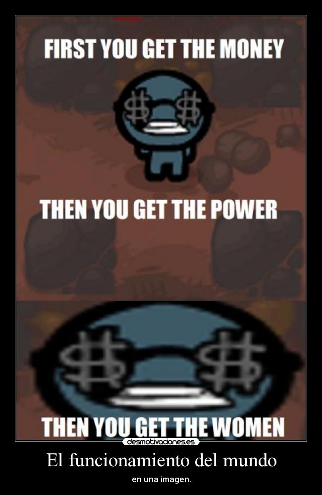 carteles mundo blue baby the binding isaac money money money fuck yeah desmotivaciones