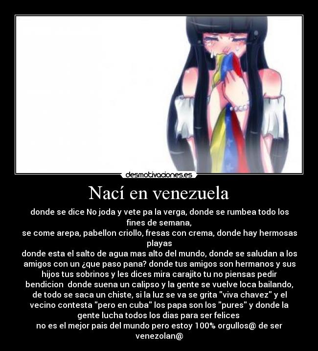 Nací en venezuela - 